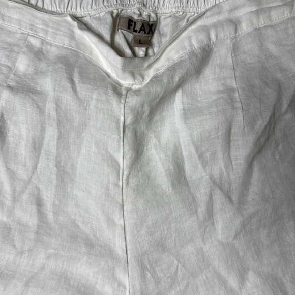 Flax Large linen wide leg pants size Large next to new - Picture 2 of 8